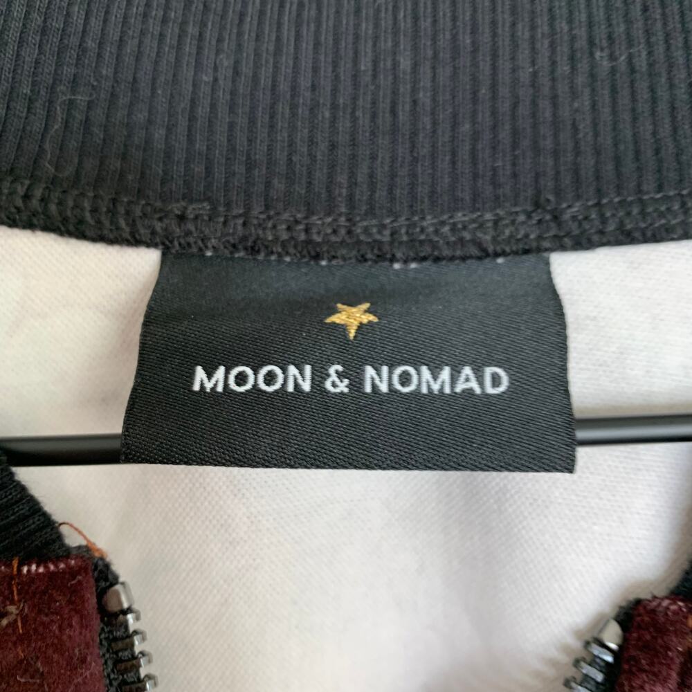 Moon & Nomad Mixed Emotions Velvet Bomber Jacket Burgundy Purple Fringe Medium - Picture 13 of 14